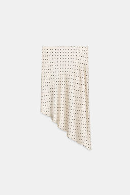 ASYMMETRIC POLKA DOT SATIN SKIRT - Zara фото 19