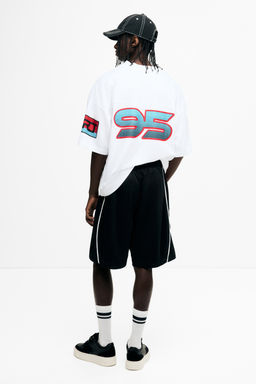 Camiseta de malla con estampado Oversized Fit - H&m фото 4