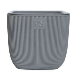 Горшок для цветов с дренажной системой Фабио VipSet 1,95 л серый (AMF-1,95-03) - Крассула фото 3