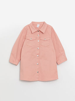 Bebe Yaka Uzun Kollu Basic K?z Bebek Elbise