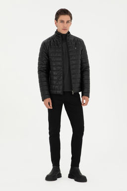 Мужская черная кожаная куртка Неожиданная скидка в корзине - U.s. polo assn фото 11