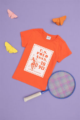 Футболка U.S. Polo Assn с цветком граната хлопок