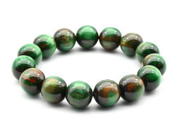 Браслет шарик 13,5мм из полимера цв.зеленый