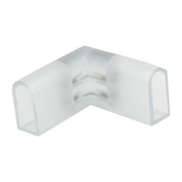 UTC-K-22/N21 CLEAR 010 POLYBAG Соединитель контактный L-образный для светодиодных лент ULS-N21 NEON 220В, 8x16мм, 2 контакта. Цвет прозрачный, 10 штук в пакете. TM Uniel