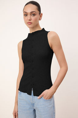 Wardrobe Essentials-Ac?k Pembe Fitted Dugmeli Volanl?/F?rf?rl? Esnek Orme Bluz TWOSS26BZ00171 - Trendyolmilla фото 16