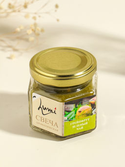 Ароматическая свеча в банке, 70 г, воска, грейпфрут и зелёный чай