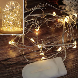 Гирлянда Светлячки 20led,2-3м, Тепло белый,батарейки,медный провод