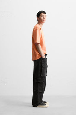 RELAXED FIT SPRAY WASH T-SHIRT - Zara фото 12