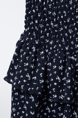FLORAL COTTON GAUZE BERMUDA SKORT - Zara фото 3