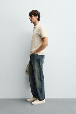 TEXTURED KNIT POLO SHIRT - Zara фото 4