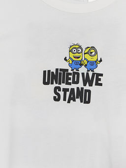 Bisiklet Yaka Minions Bask?l? Erkek ?ocuk Ti??rt