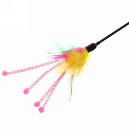 Цена за 6 шт. Игрушка для кошки на палочке "Пушистик" 60см