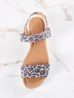 Босоножки 2020.115w.Бежевые леопард