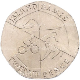 Монета 20 пенсов 2019 года Гибралтар Островные игры