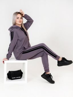 Костюм женский К-199 (футер с лайкрой) Серая