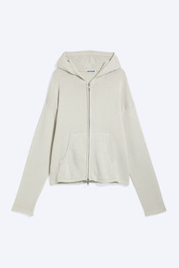 Sudadera de punto con cremallera y capucha