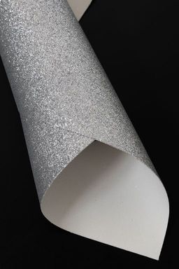 Кожзам с глиттером А4 (5 листов) SF-5834, серебро №14 - Больше подарков фото 2