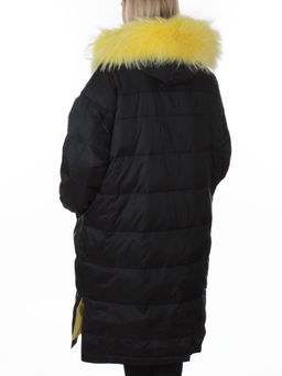 3072 BLACK Пальто зимнее пуховое женское (пух)