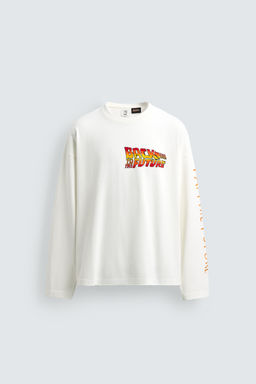 CAMISETA ILUSTRACI?N BACK TO THE FUTURE UCS LLC AND AMBLIN X DYLAN?S T-SHIRT CLUB X ZARA / blanco  фото 8