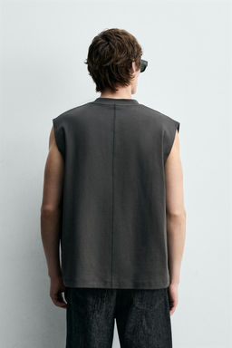 CAMISETA TANK RELAXED FIT / Gris Antracita - Zara фото 3