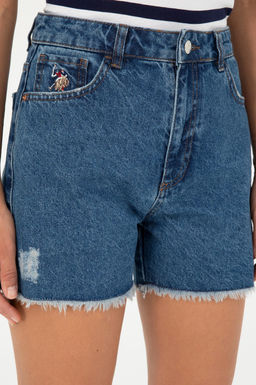 Женские синие джинсовые шорты - U.s. polo assn фото 5