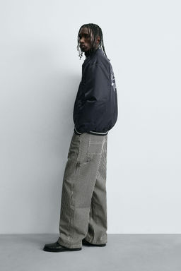 CONTRAST EMBROIDERY BOMBER JACKET - Zara фото 4