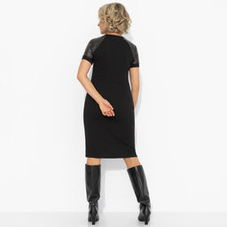 Платье с рукавами из экокожи, Быть вне правил - Charutti фото 11