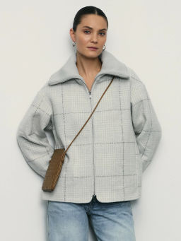 Полупальто с вязаным воротником / Zarina