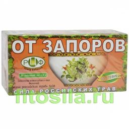 Фиточай "Сила российских трав" №38: от запоров,20 ф/п х 1,5 г