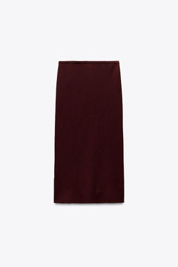 FINE KNIT WOOL SKIRT - Zara фото 7