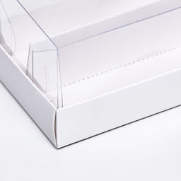 Цена за 2 шт. Кондитерская коробка складная под 2 эклера, белая, 9×13.5×7 см