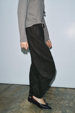 ZW COLLECTION STRIPED WIDE-LEG TROUSERS