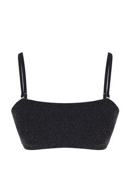 TRENDYOLMILLA Siyah Straplez Simli Bikini Ustu TBESS24BU00089  фото 5