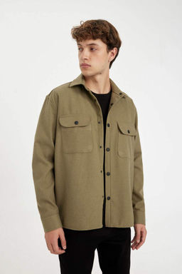 Рубашка с длинным рукавом Relax Fit - Defacto фото 3