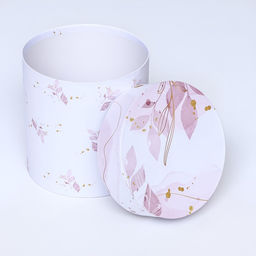 Набор круглых подарочных коробок 5 в 1 Нежный образ, 20?20 -14?14 см