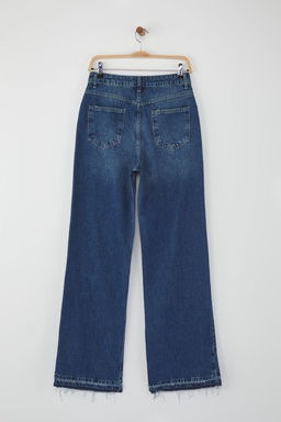 Teen Mavi Yuksek Bel Paca Detayl? Wide Leg Palazzo Jeans TWOAW26JE00100 - Trendyolmilla фото 6