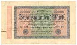 20000 марок 1923 года Германия
