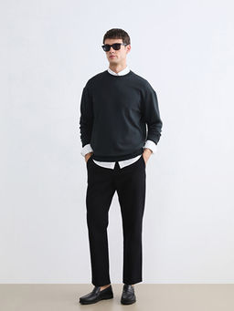 Bisiklet Yaka Erkek Sweatshirt