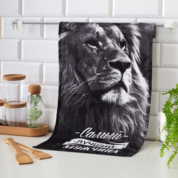 Полотенце кухонное Доляна Самый лучший мужчина 35х60 см, 100% хлопок, 160г/м2