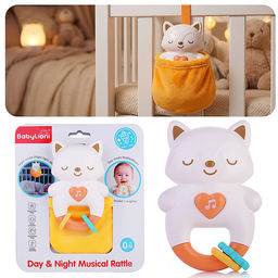 Игрушка развивающая "Погремушка Киса" на листе