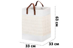 Корзина текстильная д/хранения 33*33*63 см, с ручками - Elan gallery фото 2