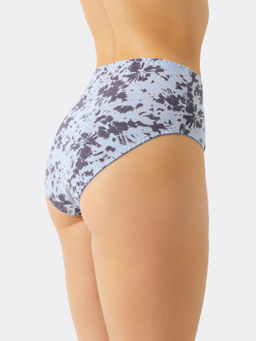 Цена за 2 штуки! Трусы женские макси голубые с рисунком тай-дай тай-дай на голубом 412075