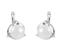 Серьги из серебра жемчуг, см079