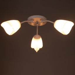 Люстра «Оникс» BayerLux 3×15 Вт E27, белый, 50×50×15 см