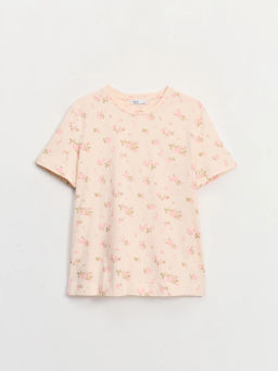 Футболка из хлопка с цветочным принтом ZR2605013417-243 / Zarina