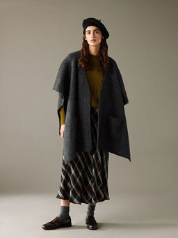 ?al Yaka Oversize Kad?n Triko Pan?o