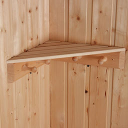 Полка угловая для бани и сауны, деревянная, 4 крючка, «Добропаровъ»