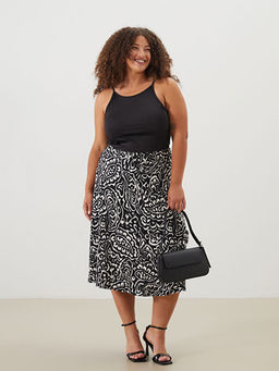 Beli Lastikli Desenli Kad?n Etek