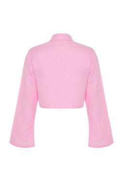 TRENDYOLMILLA Beyaz Dokuma Muslin Plaj Gomlegi TBESS24GO00011  фото 8