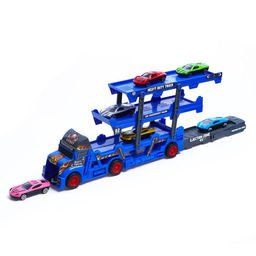 Грузовик Пламя, с 6 металлическими машинами и запуском, МИКС